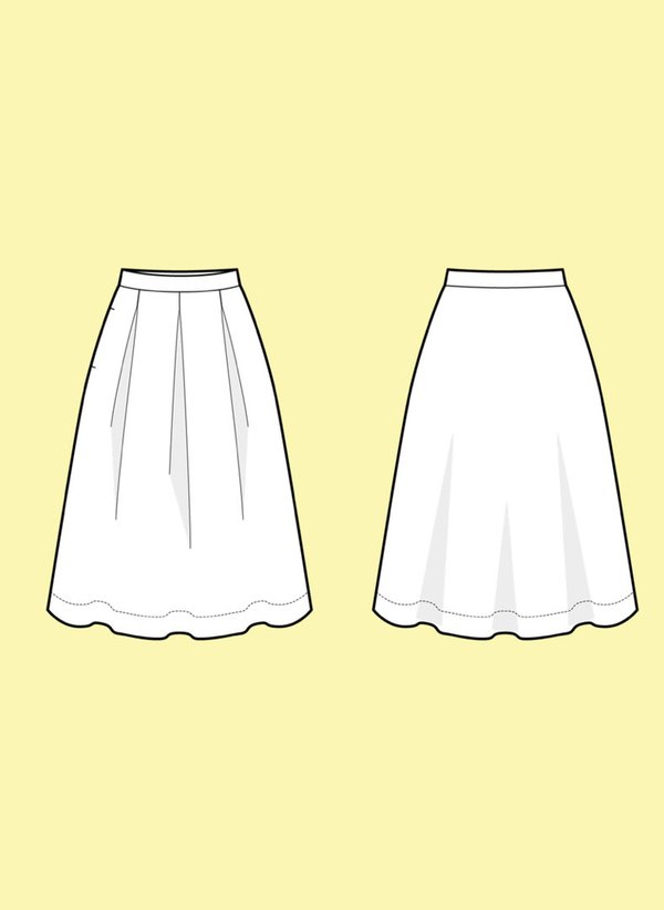Three pleat skirt