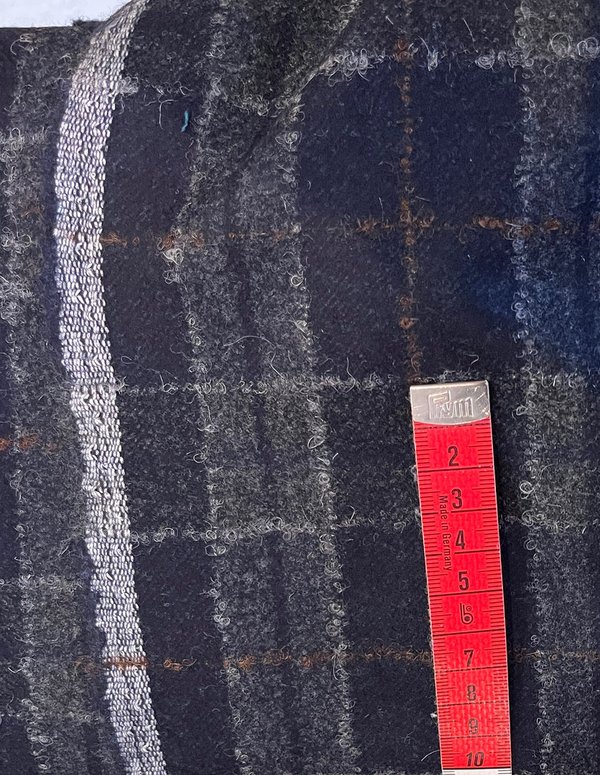 Sini-harmaa-ruskea ruudullinen villa 1kpl=10cm